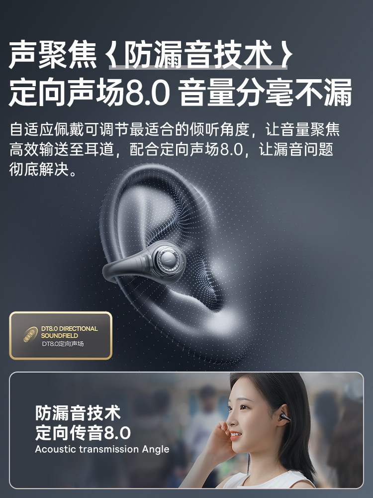 Baseus 1I Ear Clip Bluetooth Headset 2026 New Air Bone Conduction Wireless Open-Type Sports Running Non-In-Ear