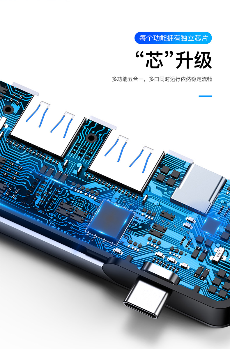 Lần suy nghĩ kiểu c trạm adapter USB docking để mở rộng bến tàu của Apple máy tính xách tay macbook pro Chuyển đổi Huawei P20 mate10 Sét 3 Phụ kiện loại c 3,0 phần - USB Aaccessories sạc micro