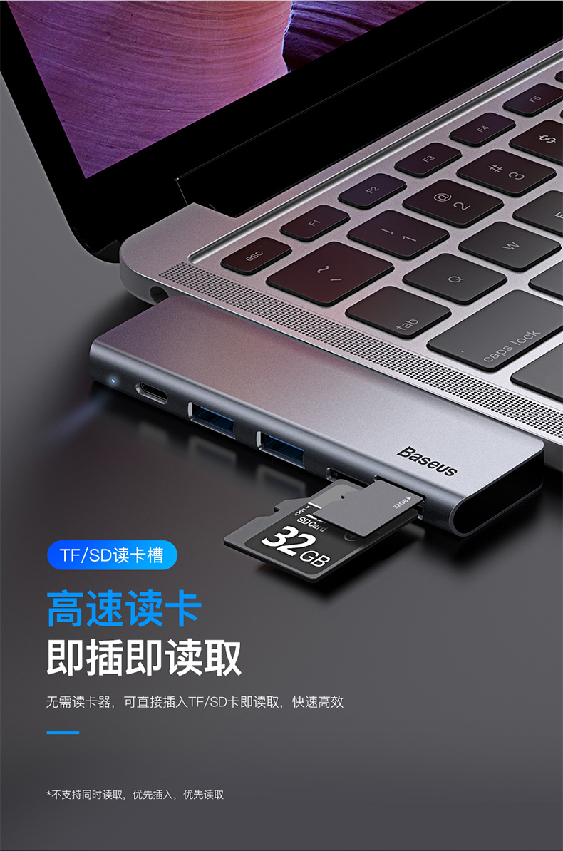Lần suy nghĩ kiểu c trạm adapter USB docking để mở rộng bến tàu của Apple máy tính xách tay macbook pro Chuyển đổi Huawei P20 mate10 Sét 3 Phụ kiện loại c 3,0 phần - USB Aaccessories sạc micro