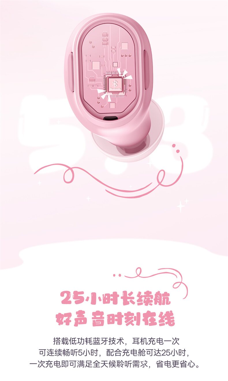 Sanrio, комфортные маленькие портативные наушники, bluetooth, Cinnamoroll 