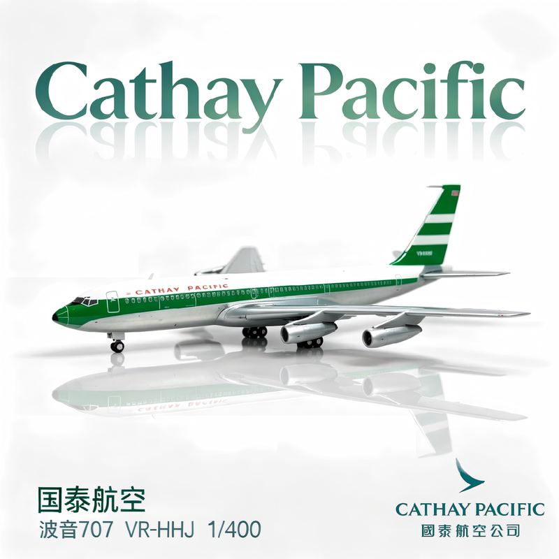 Apollo Cathay Pacific Boeing B707-300 Vr-Hhj Alloy Finished Passenger Aircraft Model 1/400