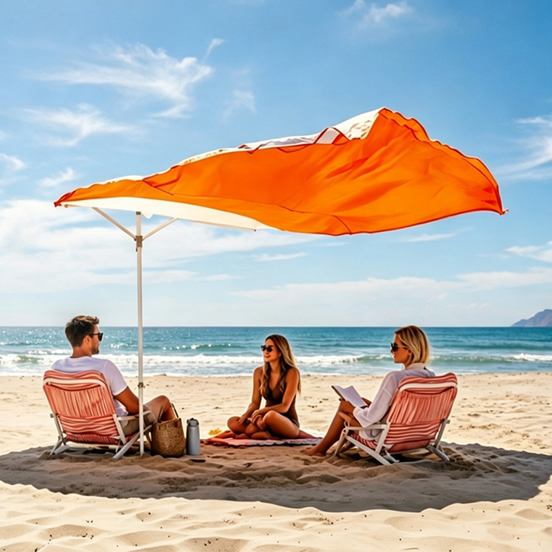 Outdoor Wind-Powered Beach Canopy, Portable Beach Sunshade Umbrella, Quick-Open, No-Setup Required, Beach Tent Outdoor Wind-Powered Beach Canopy, Portable Beach Sunshade Umbrella, Quick-Open, No-Setup Required, Beach Tent