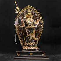 Nepal Artisanal Lotus Peanut Dais Standing Statue of Bronze Cummy Golden Secret Statue of the Buddha Mind of Lotus Nut 1 ruler