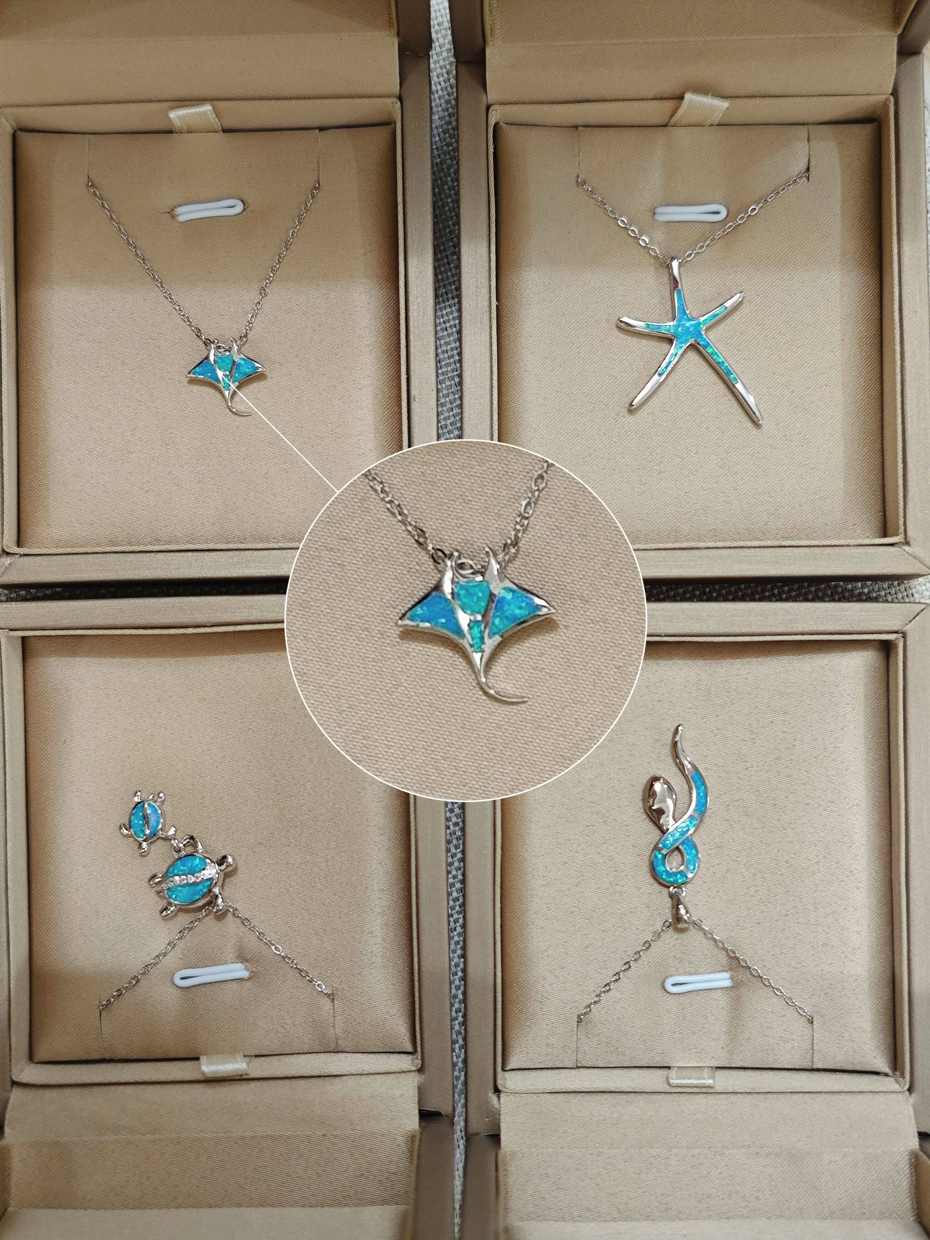 Maldives Manta Ray Necklace S925 Silver Airport Style - Product image 7