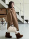 Korean Uamtor Girls' Double-Sided Cashmere Coat 2025 New Autumn and Winter Rich Girl Mid-Length High-End Coat