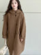 Korean Uamtor Girls' Double-Sided Cashmere Coat 2025 New Autumn and Winter Rich Girl Mid-Length High-End Coat