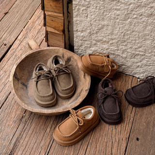 Korean Uamtor Children's Birkenstock-Style Cotton Shoes 2025 Winter New Boys' Warm Cotton Boots Girls' Windproof Loafers