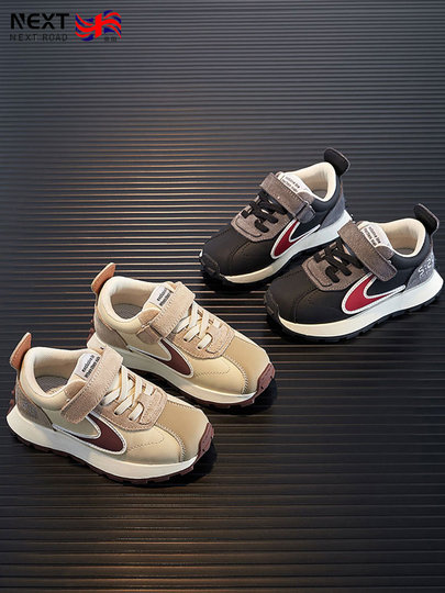 韩国Uamtor儿童阿甘鞋2025秋冬新款女童软底运动鞋男童轻便老爹鞋