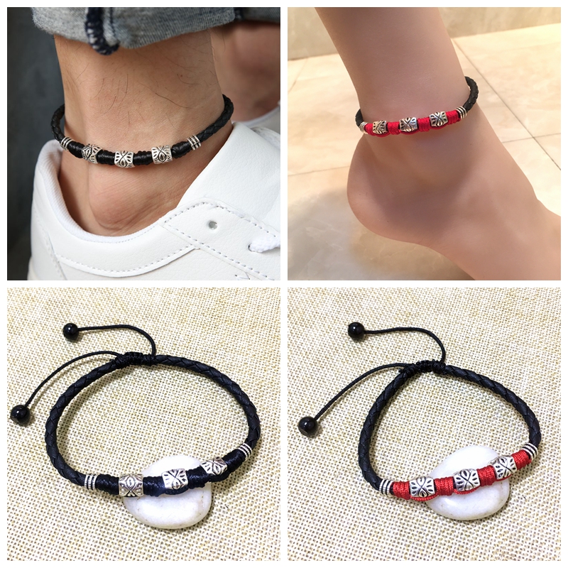 Cặp đôi vòng chân Phiên bản Hàn Quốc về tính cách của đàn ông và phụ nữ Sinh viên giản dị Sen Nhật Bản và món quà năm con lợn Hàn Quốc năm nay của vòng chân vòng chân bạc nữ đẹp