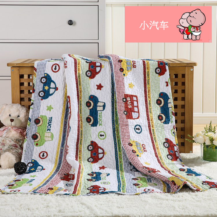 Tấm bông mảnh duy nhất bông phim hoạt hình bởi bé trải giường cotton nap quilt chần chăn có thể giặt