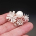 Cao cấp Hàn Quốc sang trọng bông tuyết trâm cài áo khoác nữ áo khoác thời trang corsage trang trí quần áo cổ điển ghim khóa phụ kiện - Trâm cài