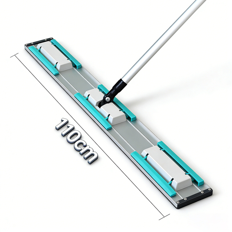 Tianzuo 110cm Long Large Aluminum Alloy Flat Mop for Hotels, Shopping Malls, Factories, and Sports Venues with Free Shipping