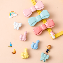 Childrens room wardrobe door light luxurious handle cupboard drawers cute cartoon ceramic handle butterfly knot cabinet small handle