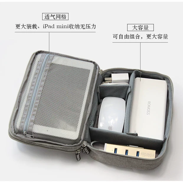 túi túi hài lòng đa chức năng gói kỹ thuật số dòng dữ liệu tai nghe nhà có sức chứa đĩa cứng có gói mang theo gói - Lưu trữ cho sản phẩm kỹ thuật số