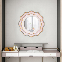 Highlights Home improvement girl pink dressing mirror Entrance corridor decoration mirror Irregular household gestures Mirror custom