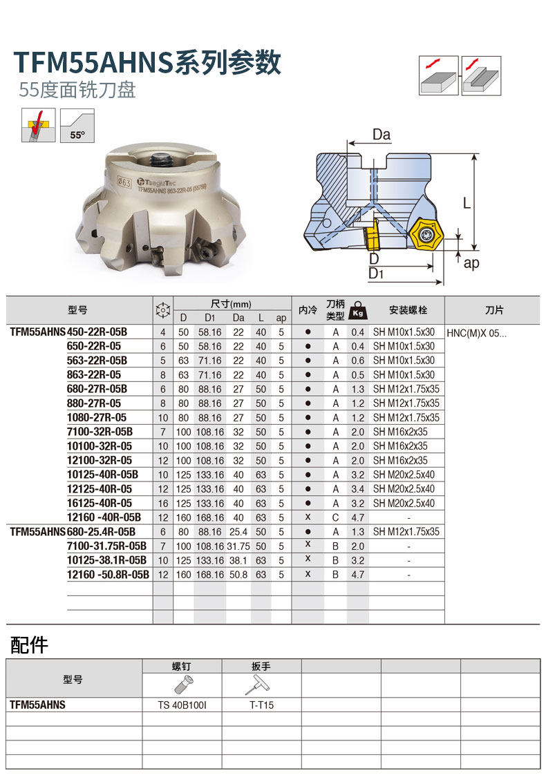 Патрон для фрезы None TFM55AHNS 10100-32R-05