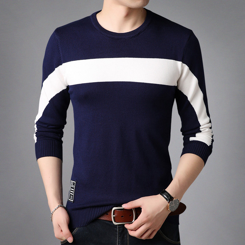 Men's long sleeves T-shirt Korean version autumn round collar thin style Tide Sympathy for bottom-knit cardiovert youth autumn clothes blouses