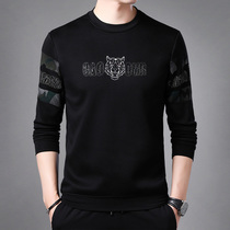 Spring and autumn mens long sleeves T-shirt thin section Youth round neckline Printed Body Shirt Korean version Mens clothing Undershirt Clothing