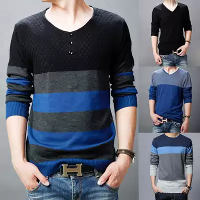 Autumn thin men's sweater men men's sanitary clothes Tide men's base shirt men's knitwear slim jumper men's shirt