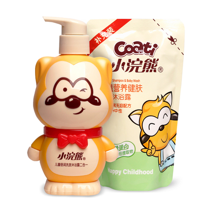 小浣熊儿童洗发沐浴露二合一300ML