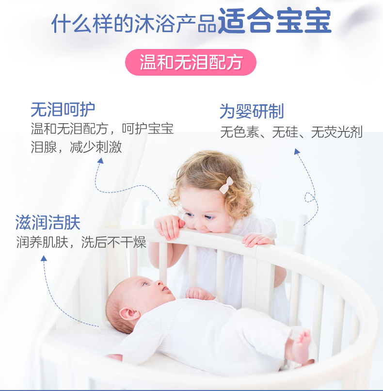 小浣熊 婴儿无泪洗发沐浴露300ml*2件 图3