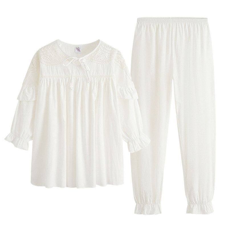 Pyjama pour femme en Coton à manches - Ref 2994432 Image 5
