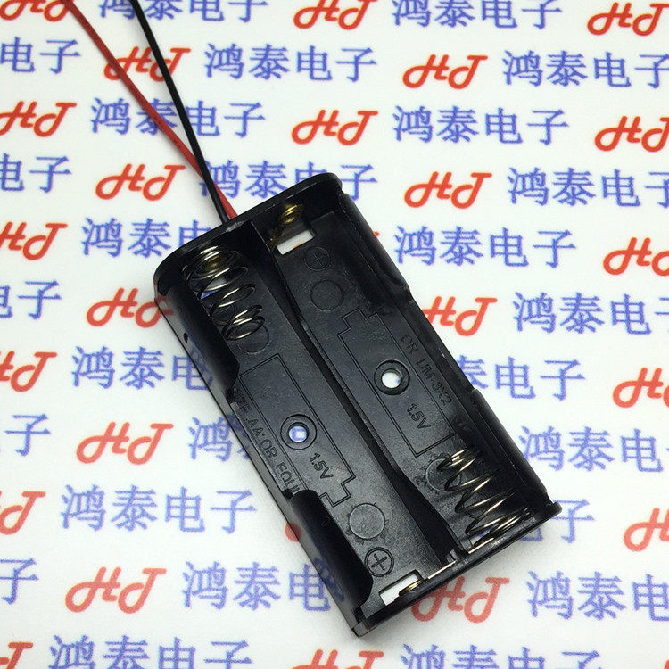 5 Number of 2 sections No cover battery case AA Type of two battery seats flat row 3V with red black wire battery compartment