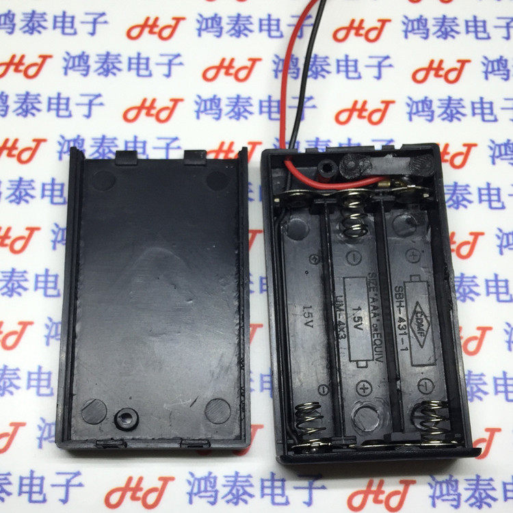 Premium 7 Number 3 Festival with lid with wire with switch battery case Number of three sections with lid AAA3 Section 4 5V Battery box