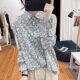 Yuanbao collar ຝ້າຍບໍລິສຸດຂະຫນາດນ້ອຍ floral ເສື້ອແຂນຍາວຂອງແມ່ຍິງເກົາຫຼີວ່າງອາຍຸການຫຼຸດຜ່ອນການເທິງ retro slimming bottoming ເສື້ອພາກຮຽນ spring