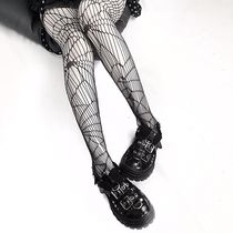 Broken bone gothic spider web slats bottom hollowed-out tennis socks dark Lolita spiders even pantyhose women feel thin