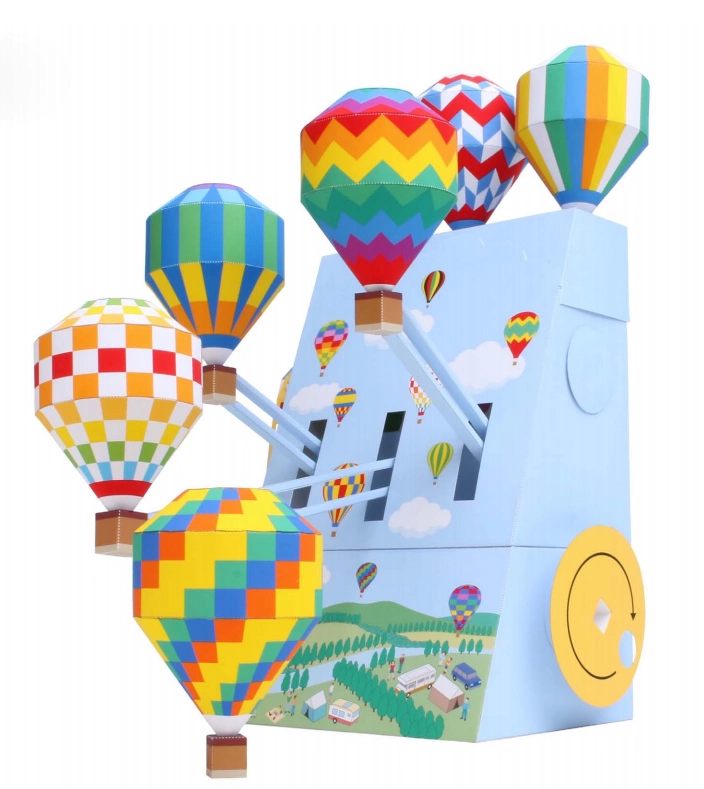 DIY tay lắp ráp mô hình giấy ba chiều hot air balloon treo trang trí trang trí 3D giấy khuôn origami sản xuất