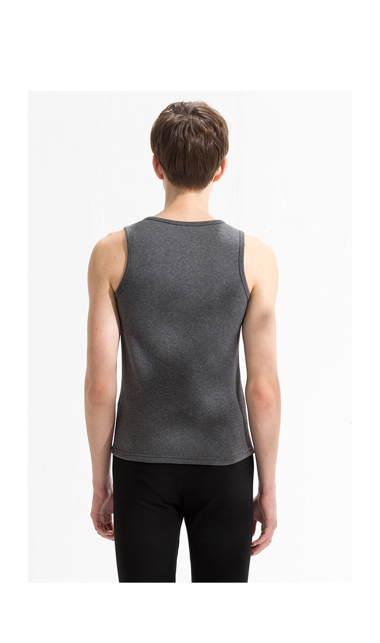 Fenton nam ấm vest cộng với nhung dày mùa thu và mùa đông đồ lót cotton vest thể thao thanh niên áo sơ mi mỏng đáy áo thu đông nam
