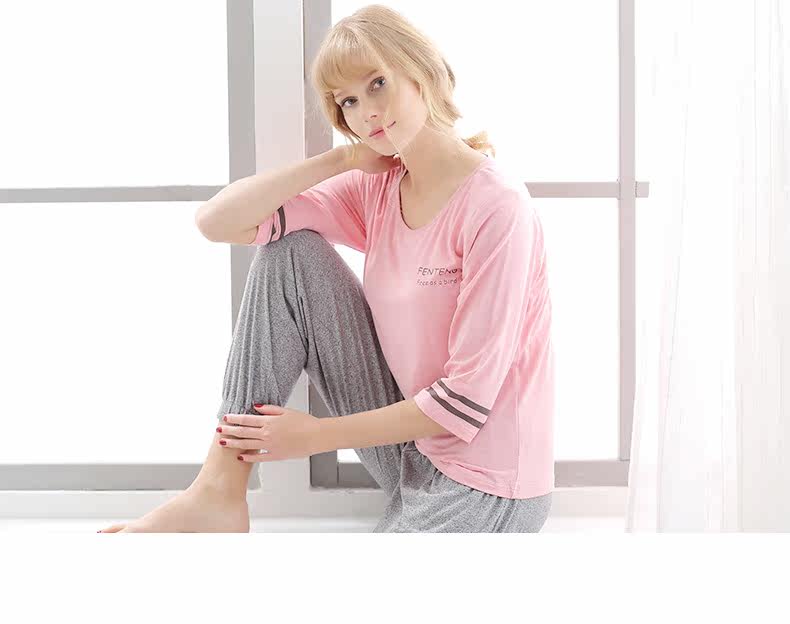 Pyjama pour femme à manchon moyen - Ref 2993243 Image 14