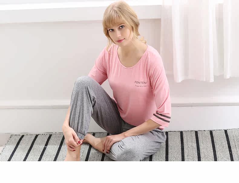 Pyjama pour femme à manchon moyen - Ref 2993243 Image 11