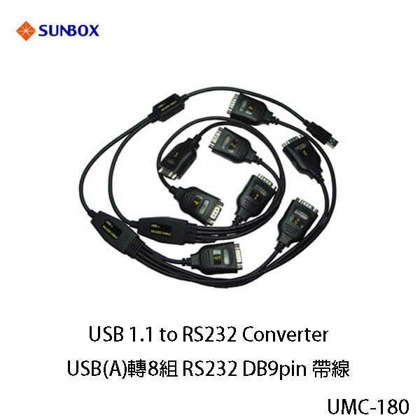Taiwan SUNBOX Huiguang USB conversion 8 RS232 ports (UMC-180) compatible with windowsXP and above