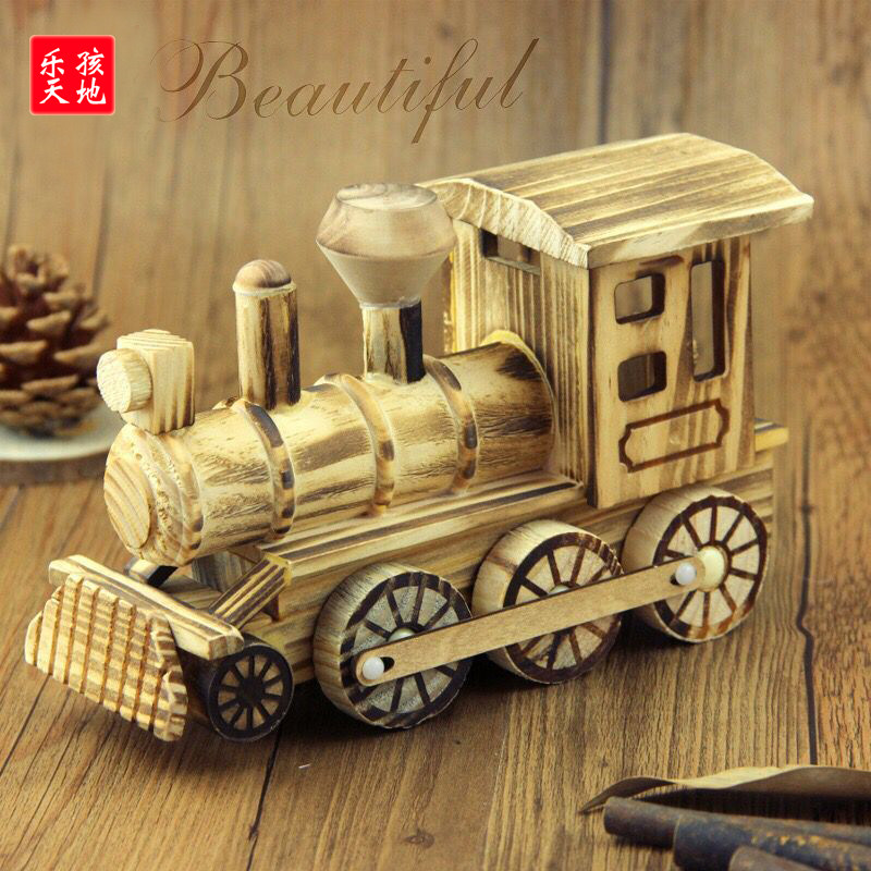New Emulation Locomotive Toy Model Upscale Wooden Craft Gift Hem Accessories at home Festive Gifts