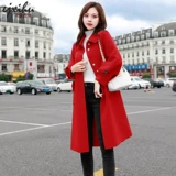 Демисезонное шерстяное пальто, длинная куртка, 2019 года, средней длины, в стиле Шанель