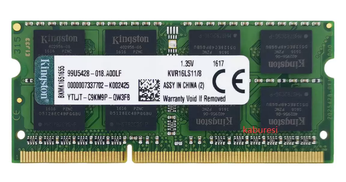 Память ноутбука Kingston оригинальная третьего поколения DDR3L 4G 8G 1600 DDR3 1333MHz