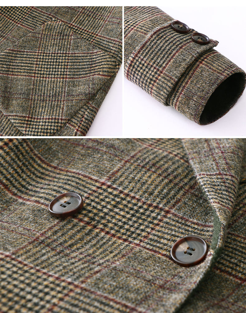 Áo khoác cashmere hai mặt nữ mới 2018 áo khoác kẻ sọc nữ len nữ phiên bản Hàn Quốc tự tu luyện trong phần dài - Áo Hàn Quốc áo dạ nữ dáng dài