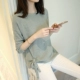 Mùa xuân và mùa thu Phụ nữ Áo len có cổ tay dài Áo len cao cổ Áo len ngắn Áo khoác cổ tròn Áo cổ tròn shop áo len 