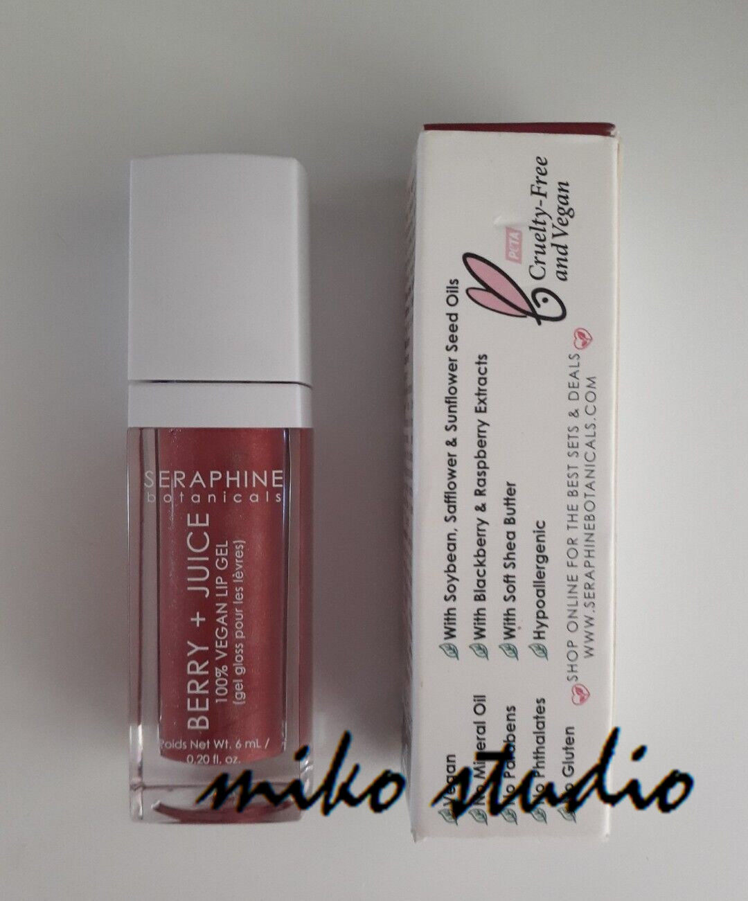 Seraphine Botanicals Berry Juice Lip glaze 6ml guava glaze