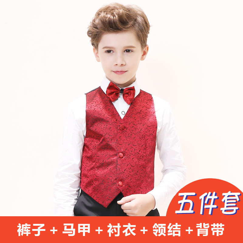 Trẻ em phù hợp với cậu bé phù hợp với áo giáp childrens đàn piano trẻ em cho thấy quần áo hoa ăn mặc phù hợp với bé ba mảnh bộ mùa thu và mùa đông.