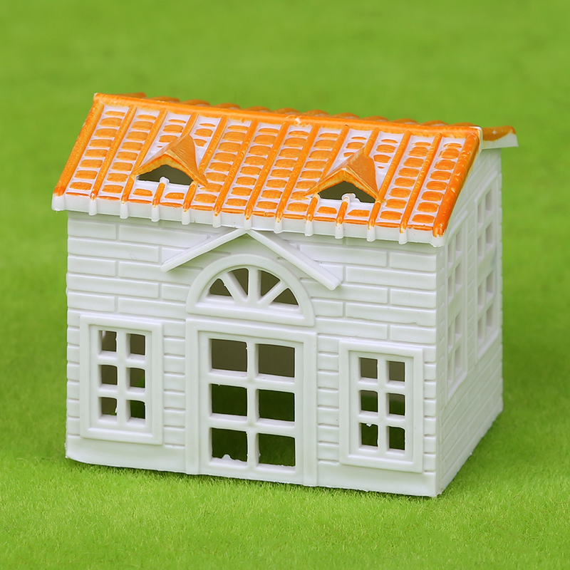 Plastic Small House Model Emulation Small House Finished Props Micro-Shrink House Sand Tray Scene Furnishing Props Small Ocean Floor-Taobao