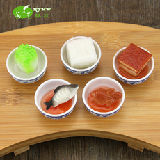 Имитированные продукты для детей 仿真食物模型白菜豆腐鱼红烧肉鸭子假碗食品儿童玩具食品道具祭品