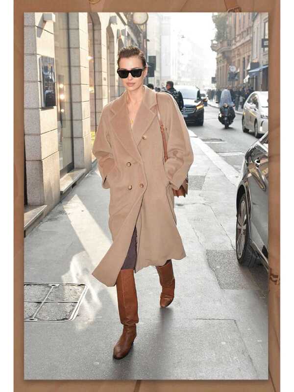 High-End Coat, Imported Cashmere, Mid-Length, Double-Breasted, Classic and Fashionable Women's High-End Woolen Coat, Trendy