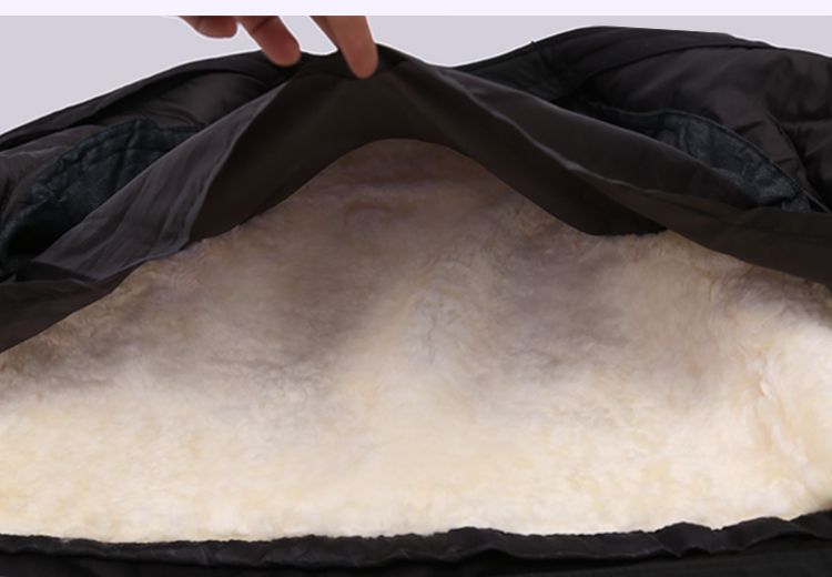 Mùa đông trung niên lông một áo len da dày cotton ấm áp vest nam da cừu áo bố áo khoác nam hàn quốc mùa đông