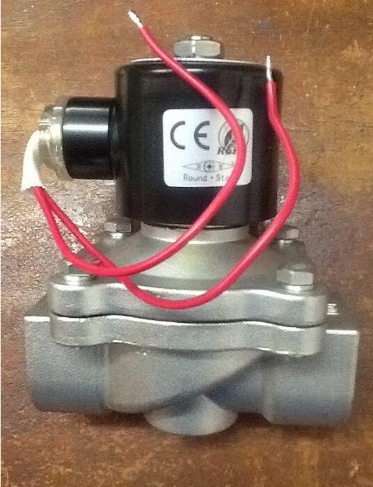 Round Starboard solenoid valve 2W-25JN 250-25J an inch inner tooth wire buckle stainless steel normal closed water with battery valve