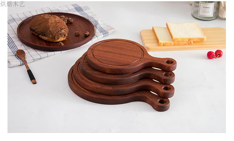 Sapele Vòng Nấm Mốc Bít Tết Bánh Pizza Pallet Gỗ Bánh Mì Phương Tây Tấm Gỗ Bé Thực Phẩm bổ sung Cắt Trái Cây Chén Trà Chiếc Đĩa khay gỗ vuông