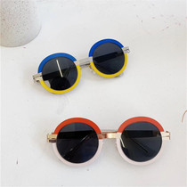 In Little Red Book with Childrens Sunglasses Round Frame Sunglasses Boy Girls Wave UV Baby