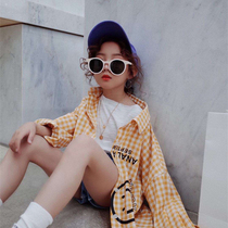 Korean childrens sunglasses female Han plate cool sunglasses girls sunglasses cute Korean in windglasses